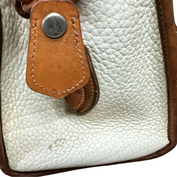 Project Dooney & Bourke White and Tan Leather Satchel - Picture 10 of 11